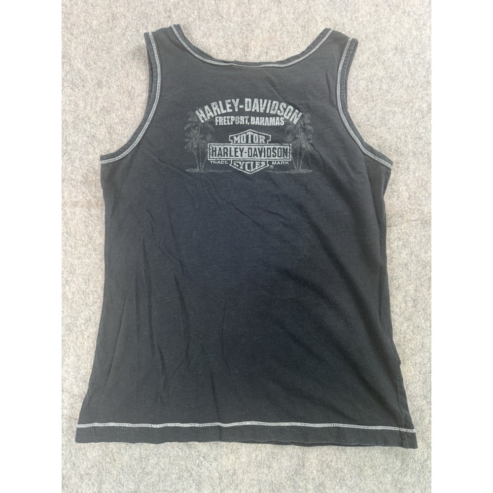 Harley Davidson Womens Sleeveless Spell Out Tank Top‎ Black XLarge Cotton - Picture 7 of 8